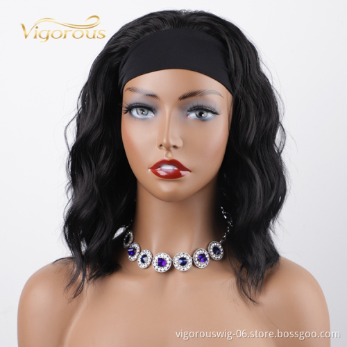 2020 New Designer Afro Spring Headwrap Pre Plucked Multifunctional Synthetic Custom Afro Kinky Curly Headband Wig